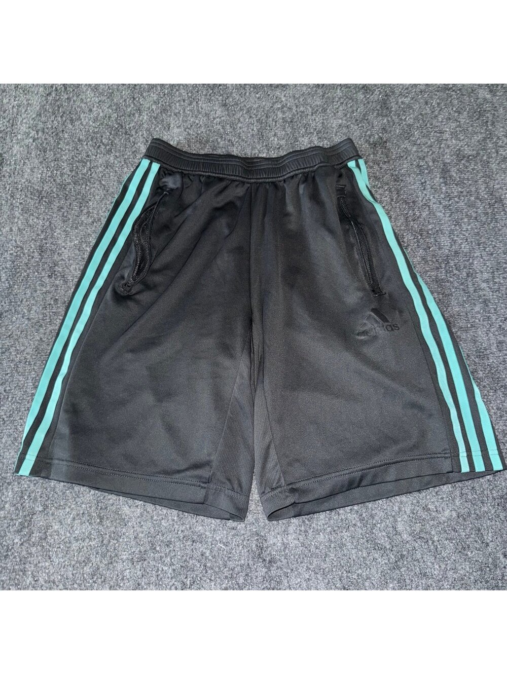 Adidas Teal Stripe Athletic Shorts Mens SM Vtg y2k 90s Rare